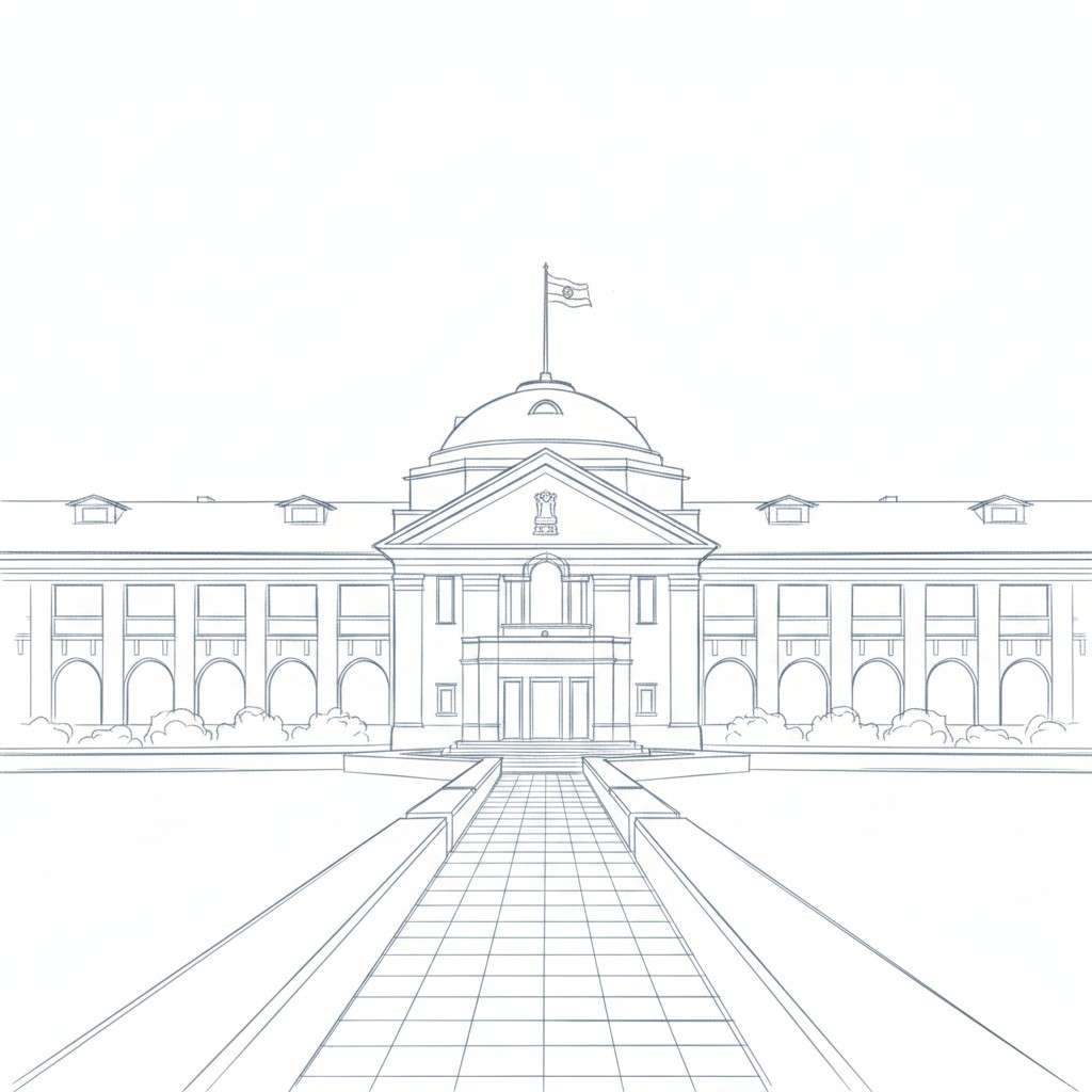 Patna High Court architectural illustration